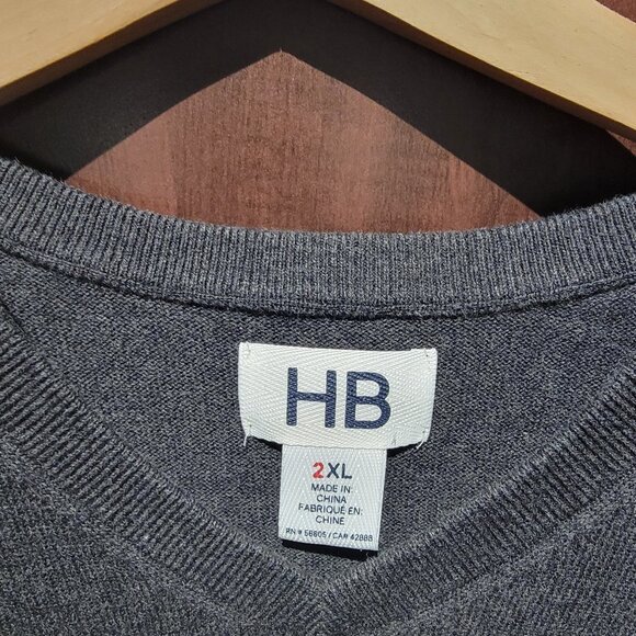 Harbor Bay Carbon Heather V-Neck Sweater Vest - Picture 2 of 3